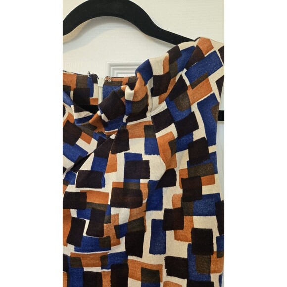 NWT Mango Suit Dress Geometry Pattern Elegant/belt Sz S Casual Formal Business - Picture 4 of 15